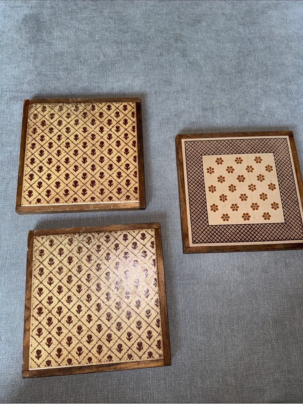 Semigres Vintage Tile Italian Wall Art - Set of Three